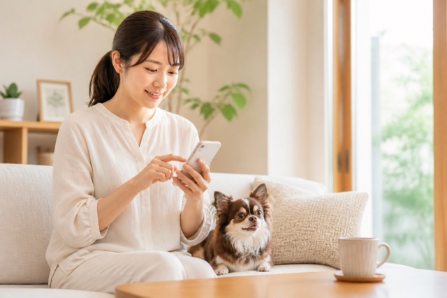 ご自宅へ訪問するスタッフ